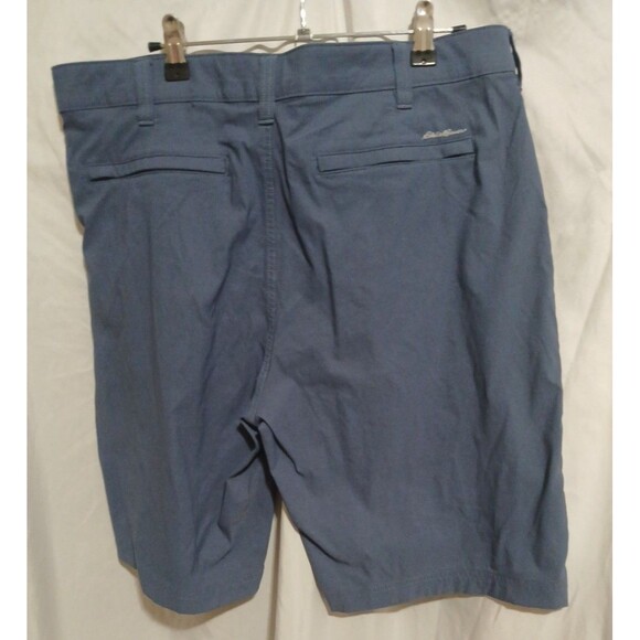 Eddie Bauer Mens Size 36 Chino 10 Inches Nylon Spandex Shorts Ocean Blue - Picture 7 of 9